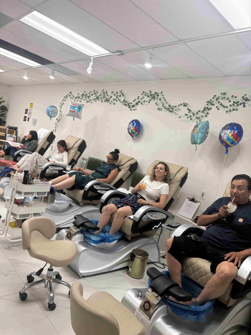 Interior of Eva Nails & Lashes salon